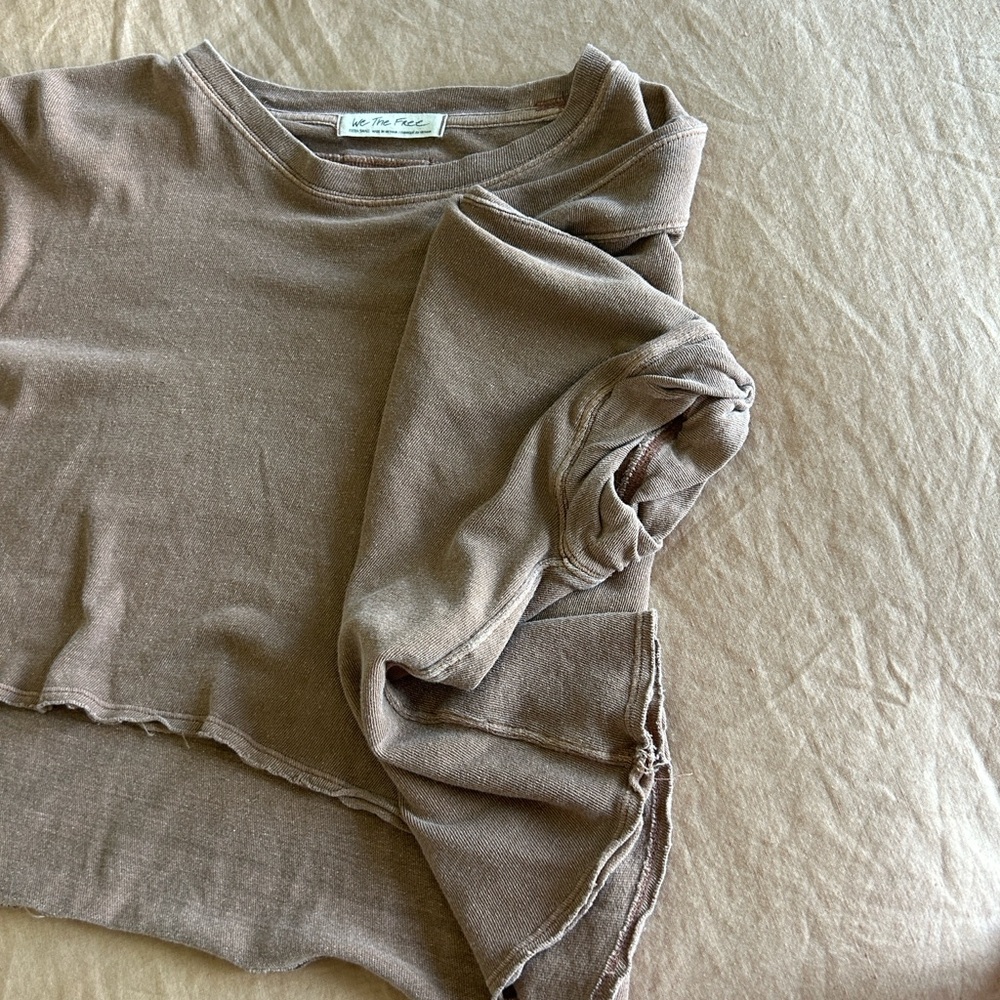 We The Free Tan Short Sleeve Top